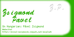 zsigmond pavel business card